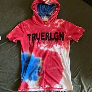 Girls True Religion Tye Dye Tee W/ Hood